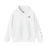 Hoodie blanc nordique I Do Not Belong To This Age — ERYTH, vue face